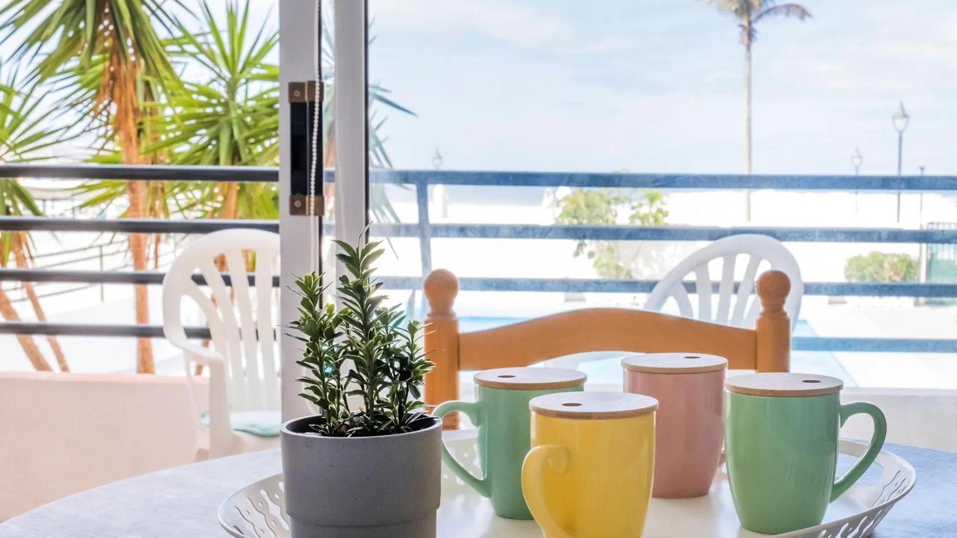 Live Punta Columbus Pool & Beach Front Punta Del Hidalgo Apartment
